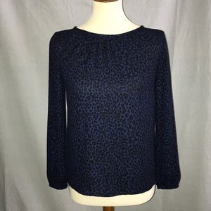 Ann Taylor LOFT Dark Blue Blouse